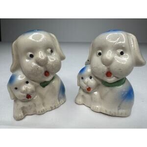 Vintage Dogs Salt & Pepper Shakers, Japan, Ceramic, Pet, Collector